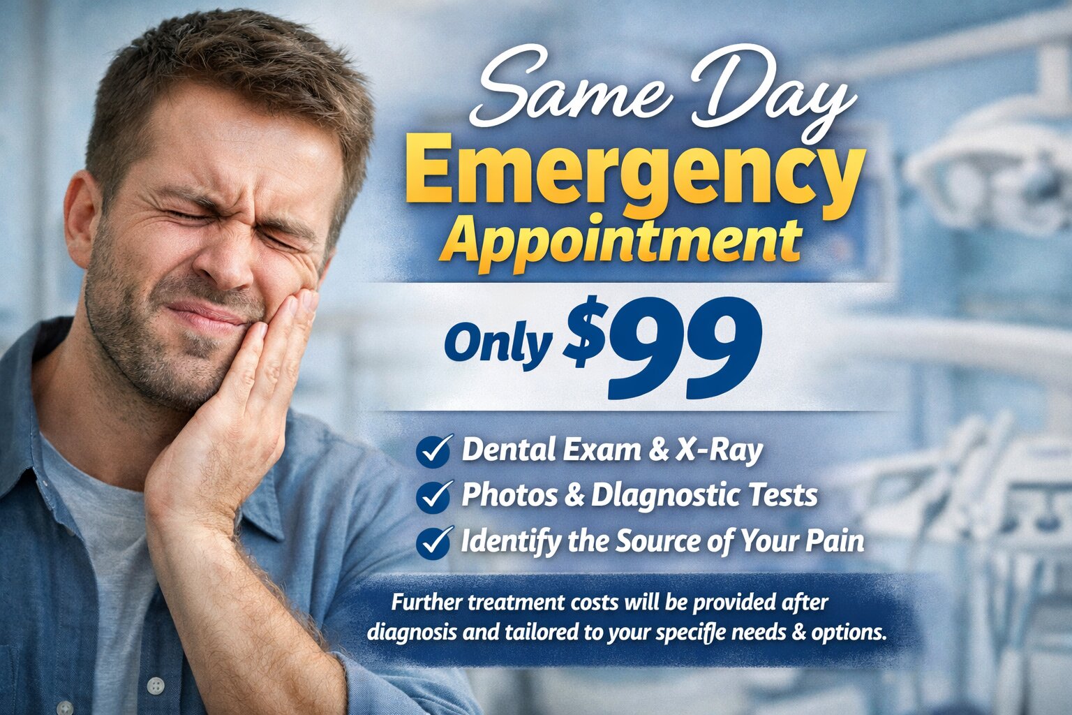 Man with toothache promoting same day emergency dental booking at Perth Prime Dental